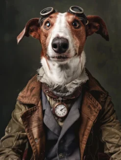 Canvas schilderij van een Ierse Rode hond 80x120 cm