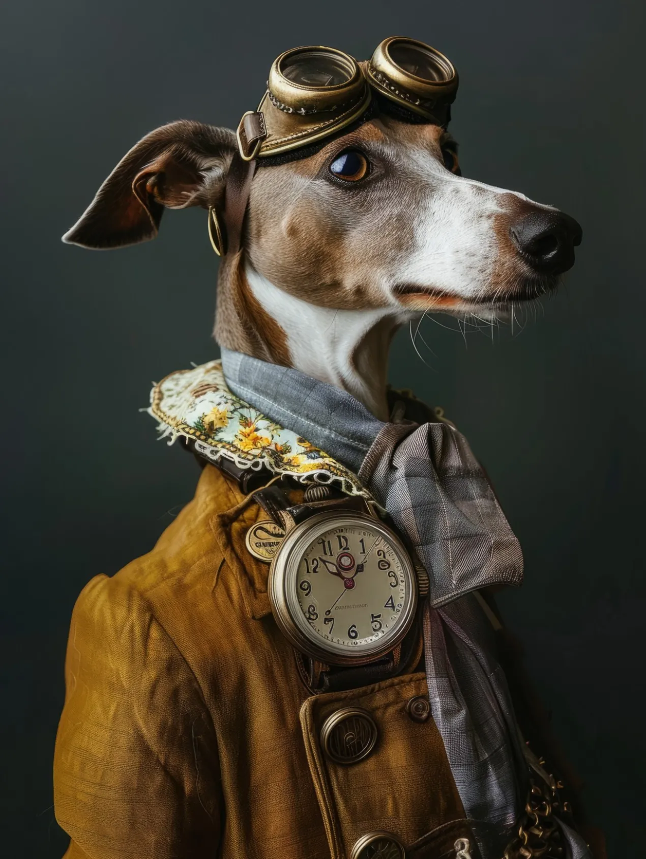 Canvas schilderij van een Italiaanse Greyhound 80x120 cm