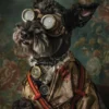 Canvas schilderij van een Kerry Blue Terrier 100x200 cm