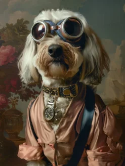 Canvas schilderij van een Lhasa Apso 100x200 cm