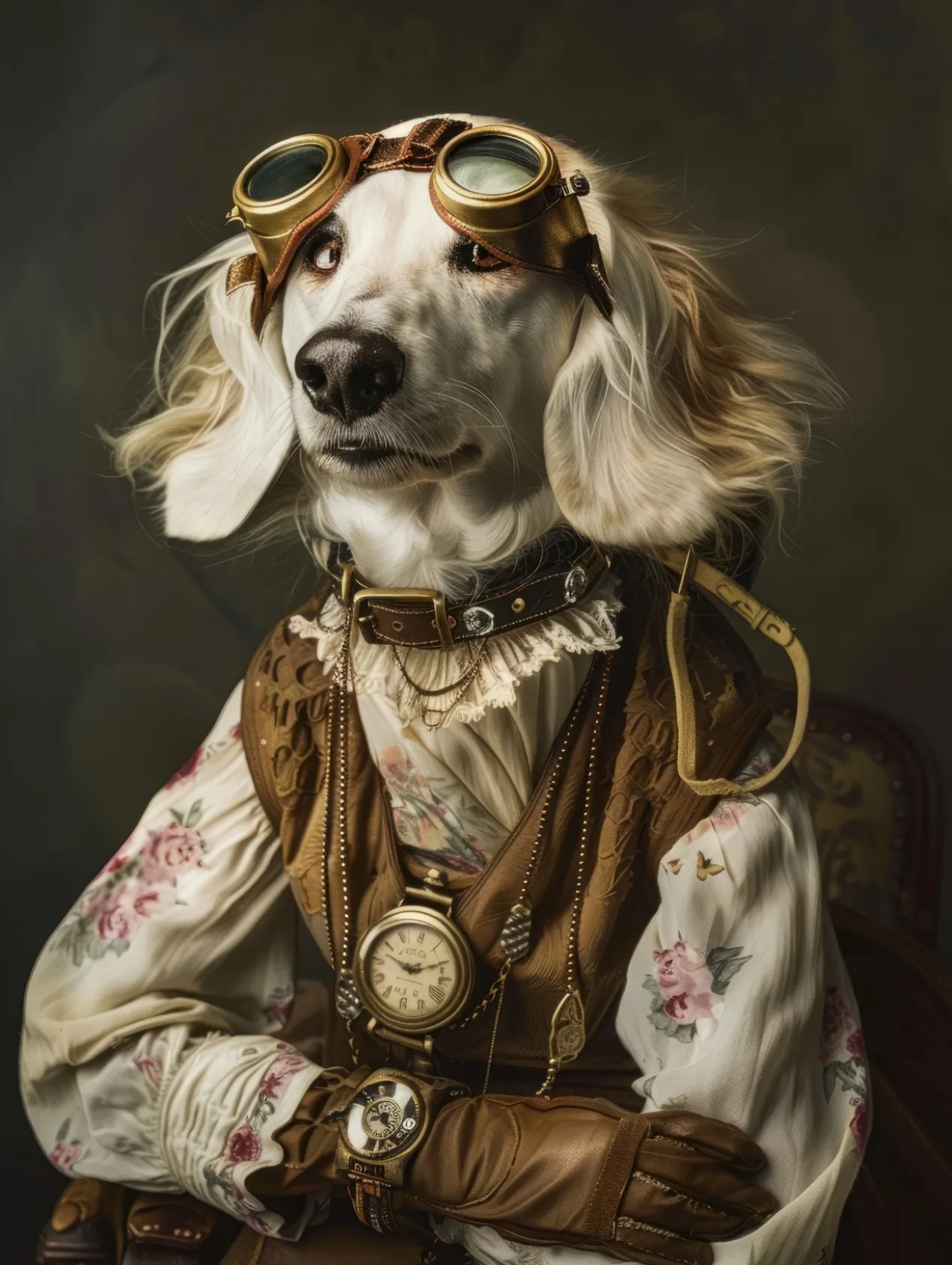 Canvas schilderij van een Maltezer hond 40x60 cm