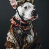 Canvas schilderij van een Miniatuur Bull Terrier 100x200 cm