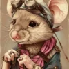 Canvas schilderij van een Muis 60x80 cm