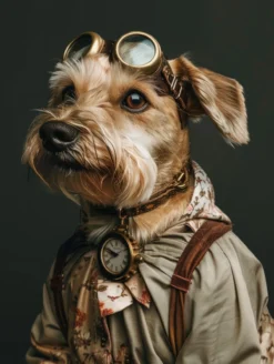 Canvas schilderij van een Norfolk Terrier 80x120 cm