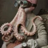 Canvas schilderij van een Octopus 60x80 cm