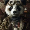 Canvas schilderij van een Panda 40x60 cm