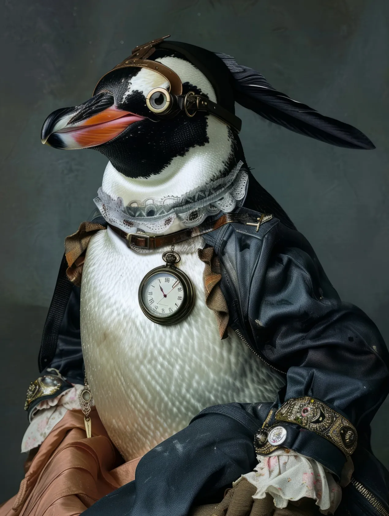 Canvas schilderij van een Pinguïn 40x60 cm