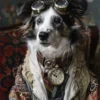 Canvas schilderij van een Poolse Lowland hond 40x60 cm