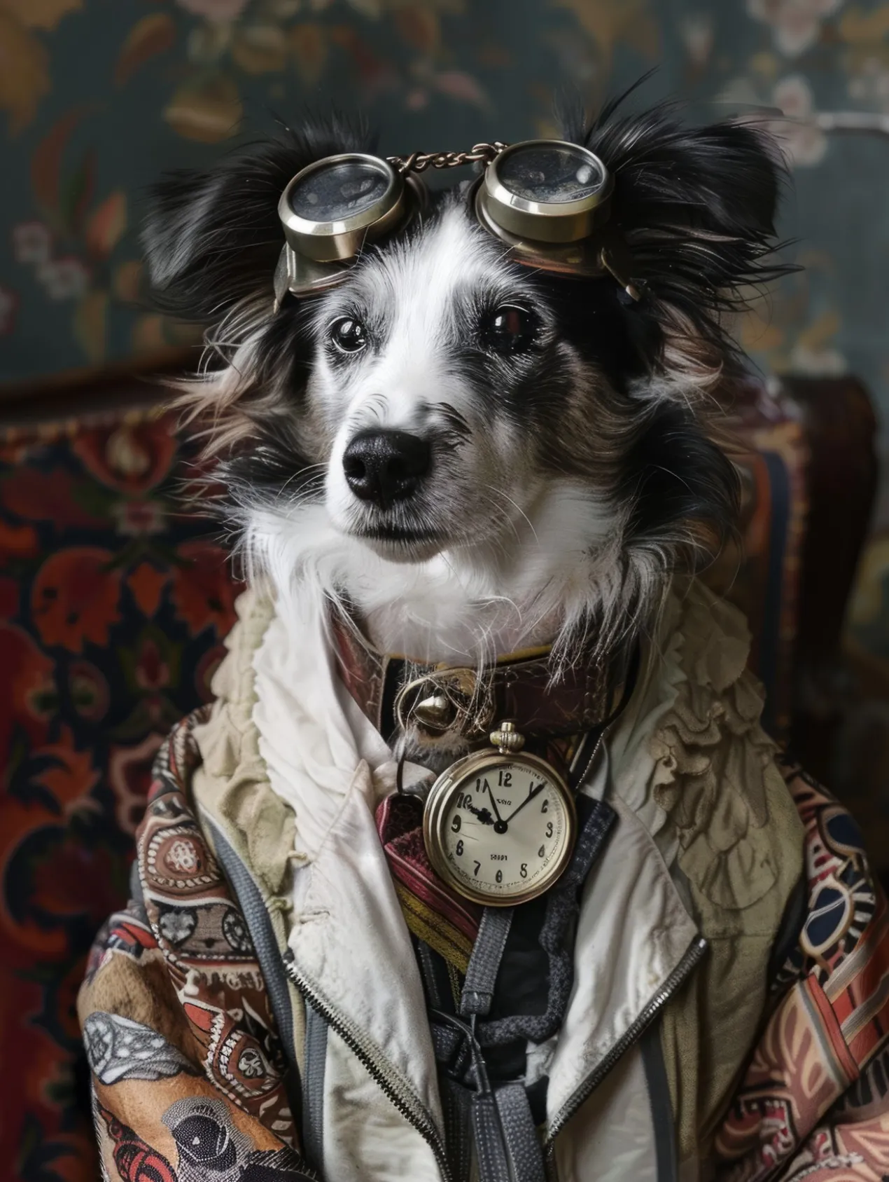 Canvas schilderij van een Poolse Lowland hond 40x60 cm