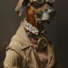 Canvas schilderij van een Rhodesian Ridgeback hond 80x120 cm
