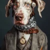 Canvas schilderij van een Romagnolo Dog 80x120 cm