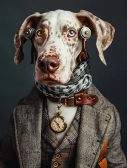 Canvas schilderij van een Romagnolo Dog 100x150 cm