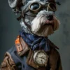 Canvas schilderij van een Russische Toy dog 60x80 cm