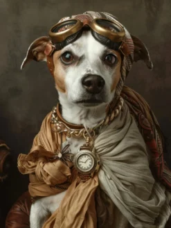 Canvas schilderij van een Russell Terrier 100x150 cm