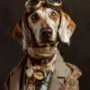 Canvas schilderij van een ruwharige vizsla hond 80x120 cm