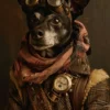 Canvas schilderij van een Schipperke hond 100x200 cm