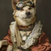 Canvas schilderij van een Shiba Inu hond 100x150 cm