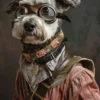 Canvas schilderij van een Soft Coated Wheaten hond 100x150 cm