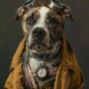 Canvas schilderij van een Staffordshire Bull Terrier 80x120 cm