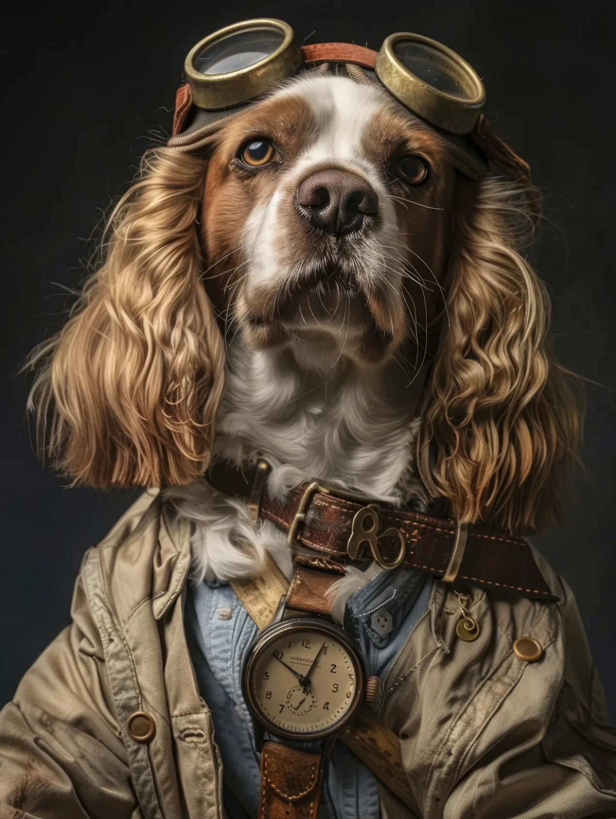 Canvas schilderij van een Sussex Spaniel 60x80 cm