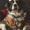 Canvas schilderij van een Tibetaanse Mastiff hond 40x60 cm