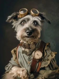 Canvas schilderij van een Tibetaanse Terrier 100x200 cm