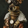 Canvas schilderij van een Toy Fox Terrier 40x60 cm