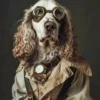 Canvas schilderij van een Welsh Springer hond 40x60 cm