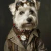 Canvas schilderij van een West Highland hond 40x60 cm
