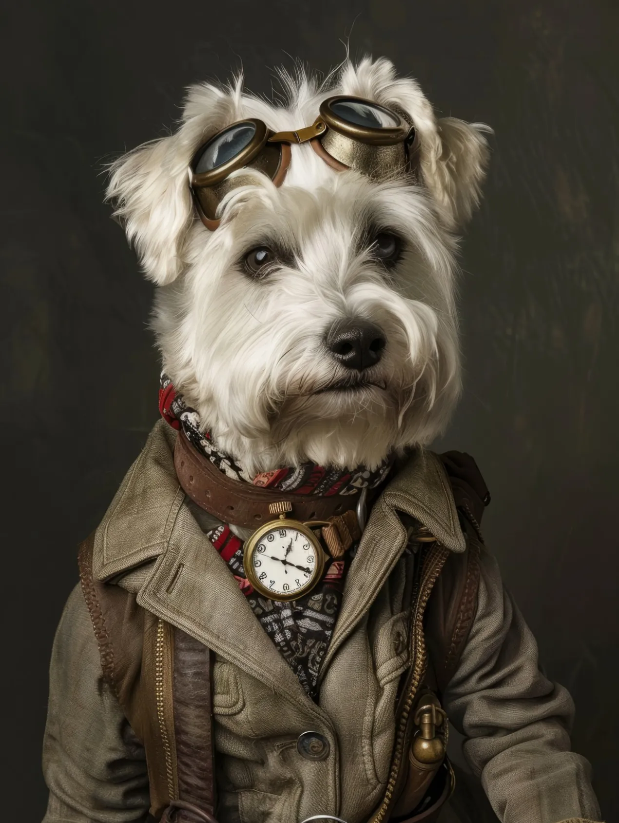 Canvas schilderij van een West Highland hond 80x120 cm