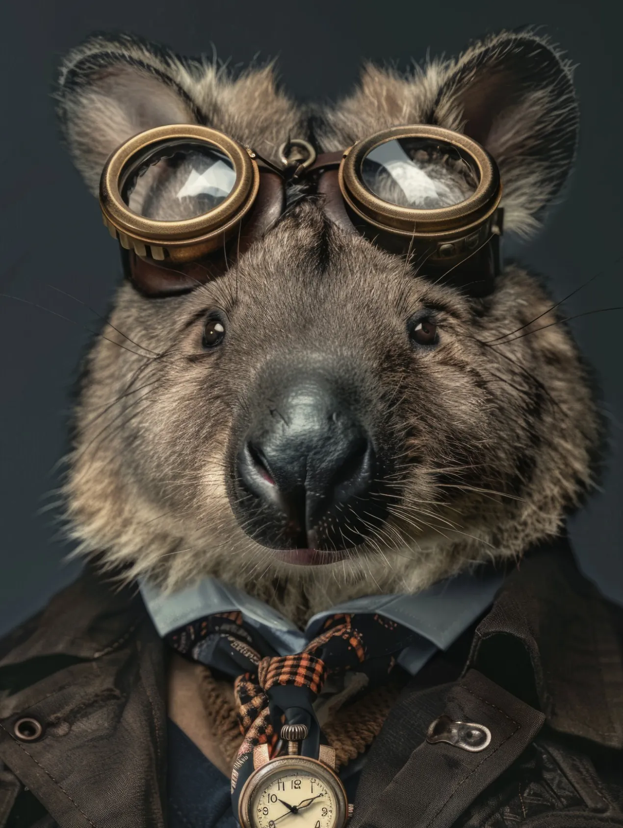 Canvas schilderij van een Wombat 100x200 cm