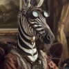 Canvas schilderij van een Zebra 100x150 cm
