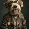 Canvas schilderij van Sint Bernard hond 100x200 cm