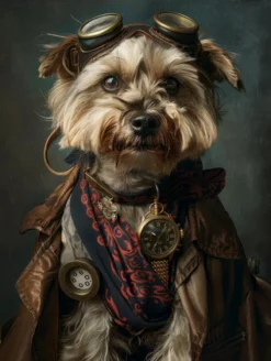 Canvas schilderij van Yorkshire Terrier 80x120 cm