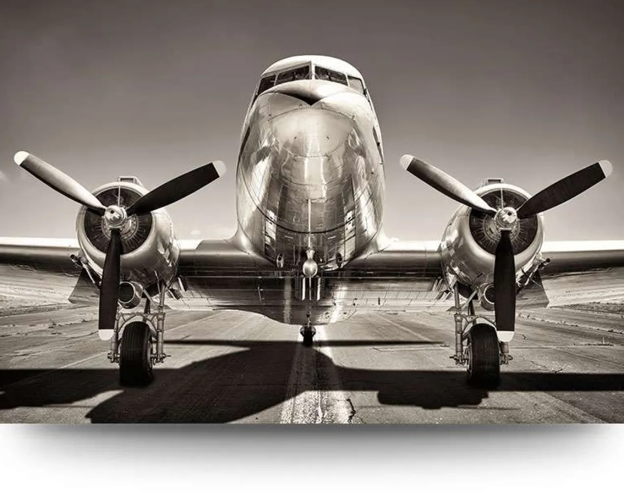 Canvas schilderij - Vliegtuig - DC-3 Dakota 150 x 100 cm