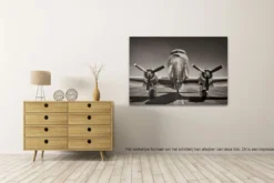 Canvas schilderij - Vliegtuig - DC-3 Dakota 80 x 60 cm