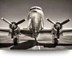 Canvas schilderij - Vliegtuig - DC-3 Dakota 120 x 80 cm