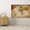 Canvas schilderij Wereldkaart 120 x 80 cm