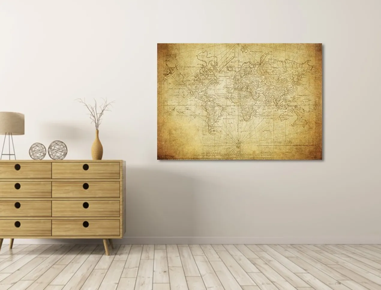Canvas schilderij Wereldkaart 150 x 100 cm