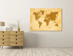 Canvas schilderij Wereldkaart 18 - 120 x 80 cm