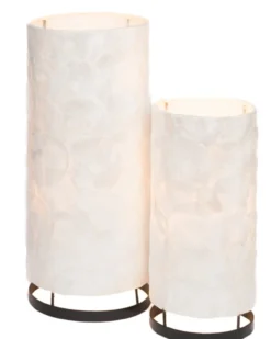 Capiz schelpen staande lamp cilinder - M