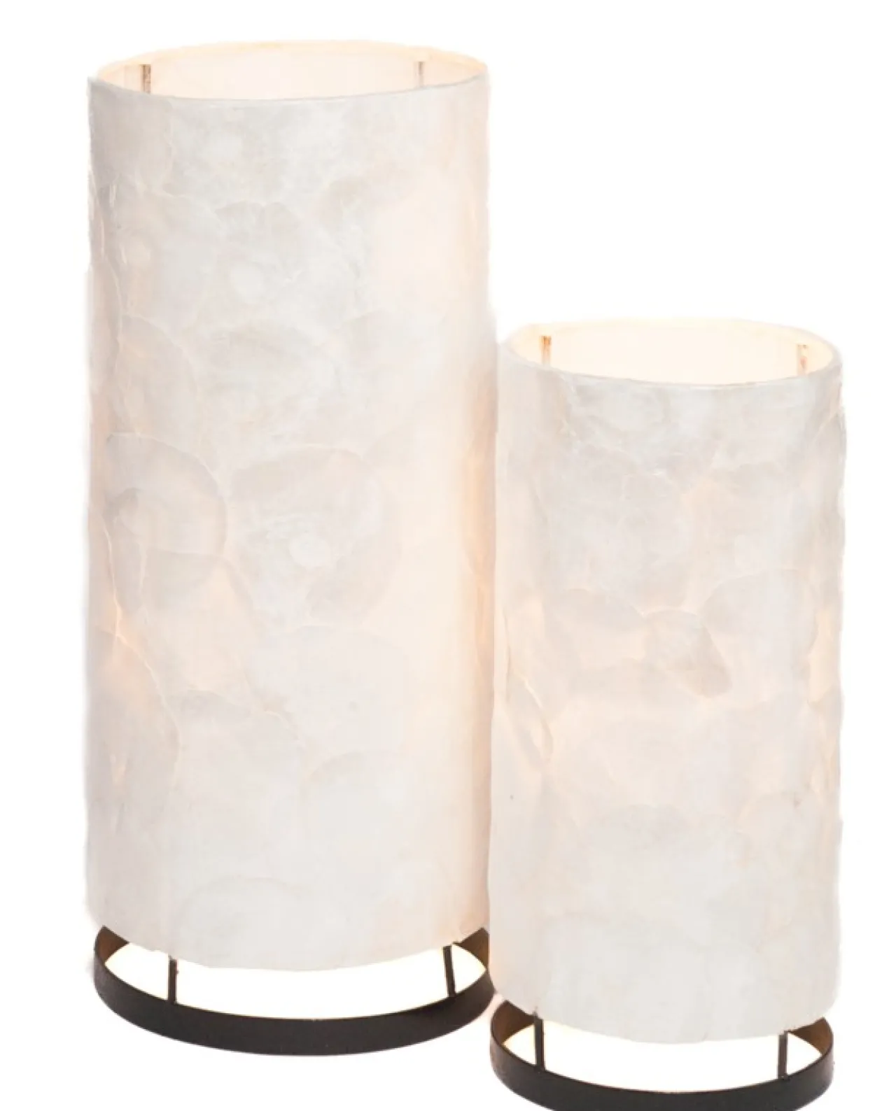 Capiz schelpen staande lamp cilinder - M