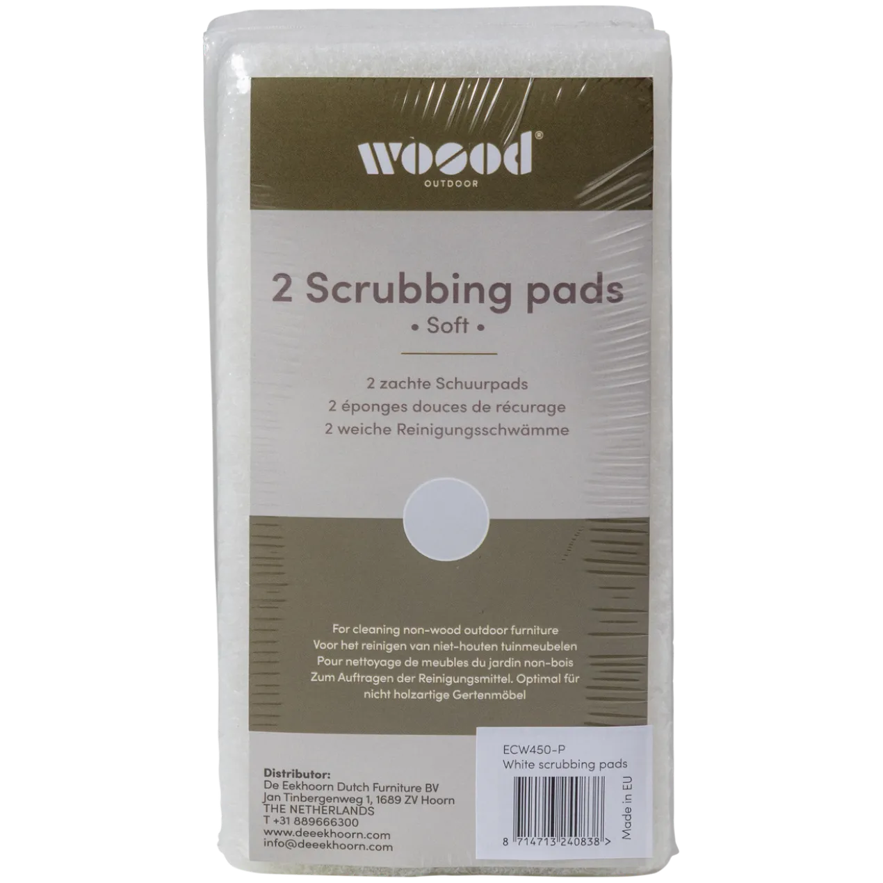 Care outdoor schuurpads wit 2 stuks