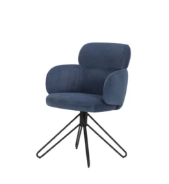 Caroline draaistoel blauw