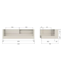 Carter bed grenen wit 90x200cm [fsc]