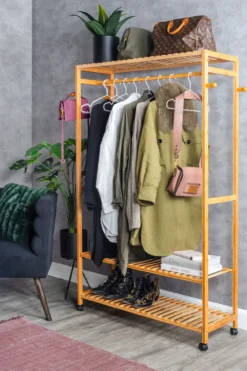Clothing rack bamboo