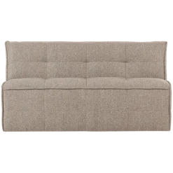 Cluster eetbankje met rugleuning boucle khaki bruin