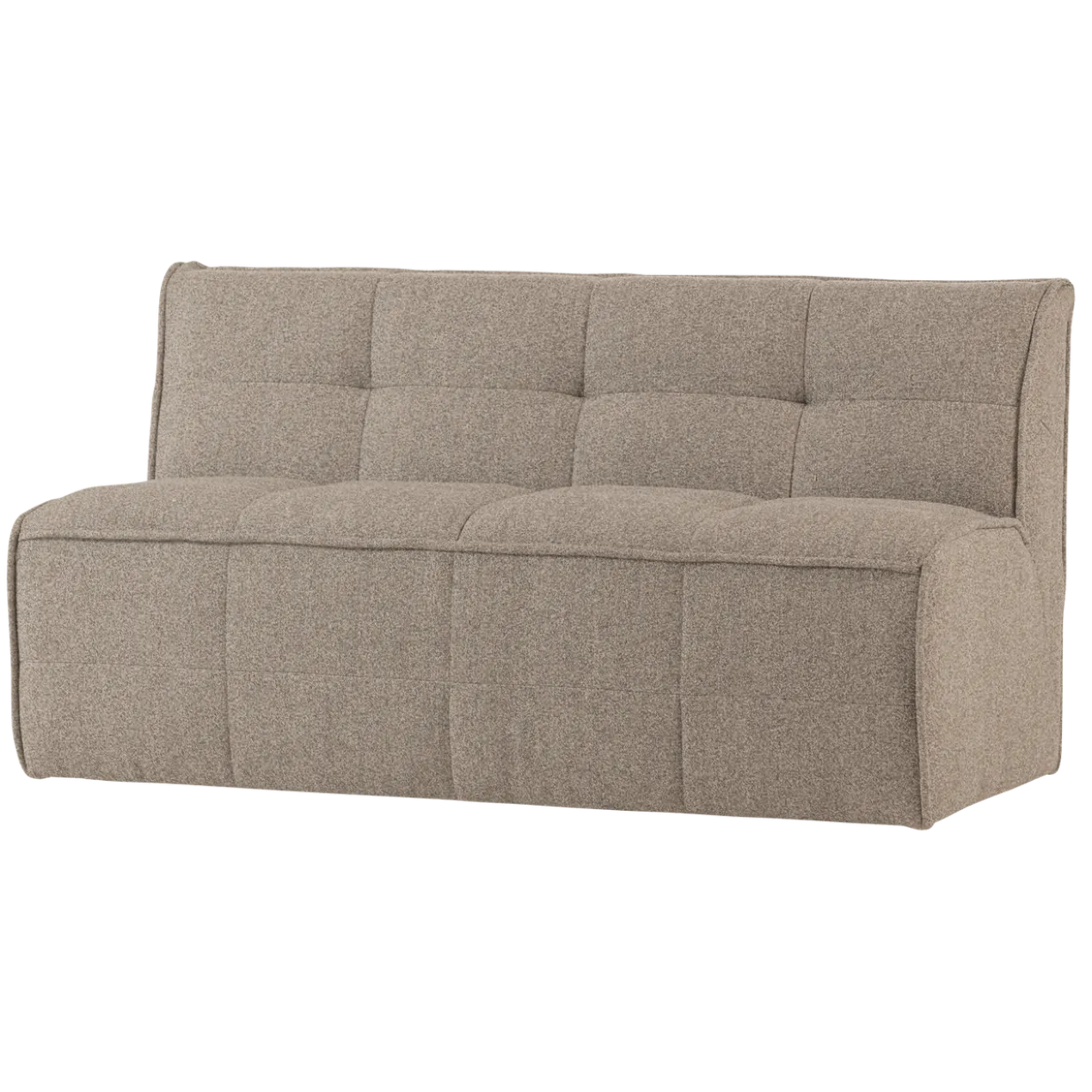 Cluster eetbankje met rugleuning boucle khaki bruin