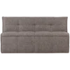 Cluster eetbankje met rugleuning boucle middenbruin