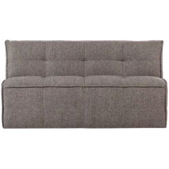 Cluster eetbankje met rugleuning boucle middenbruin